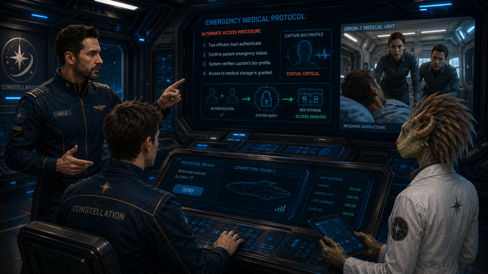 Dr Nira finds an emergency protocol